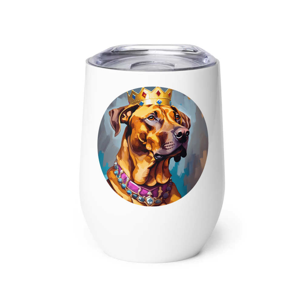 PugMug Custom Rhodesian Ridgeback Wine Tumbler