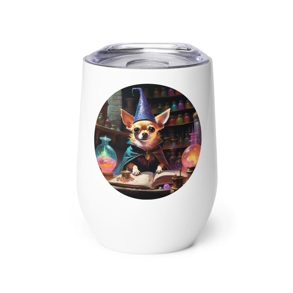 PugMug Custom Chihuahua Wine Tumbler