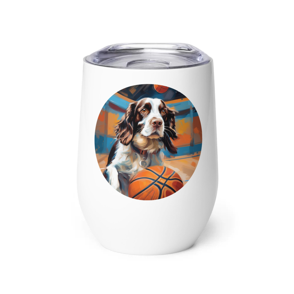 PugMug Custom English Springer Spaniel Wine Tumbler