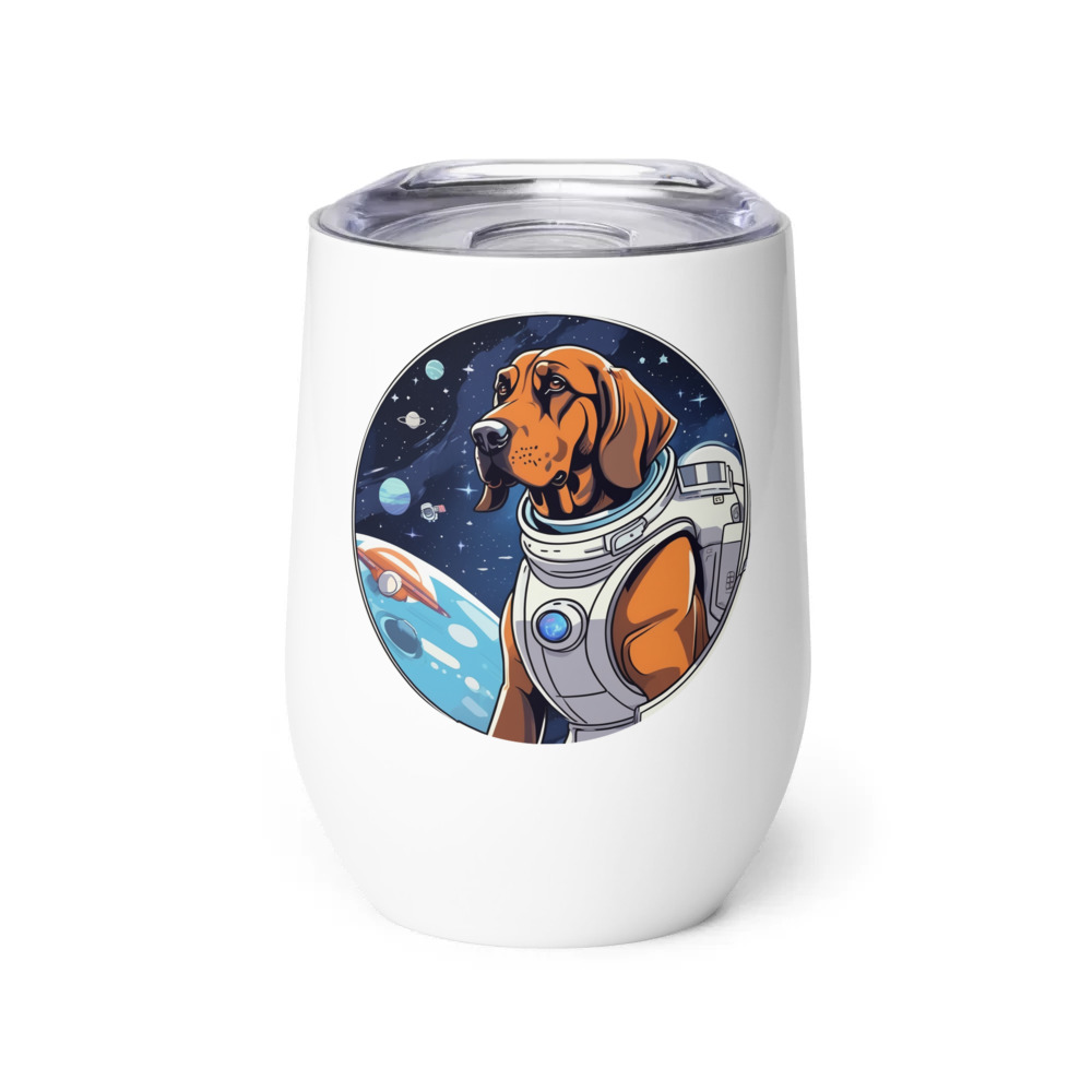 PugMug Custom Bloodhound Wine Tumbler