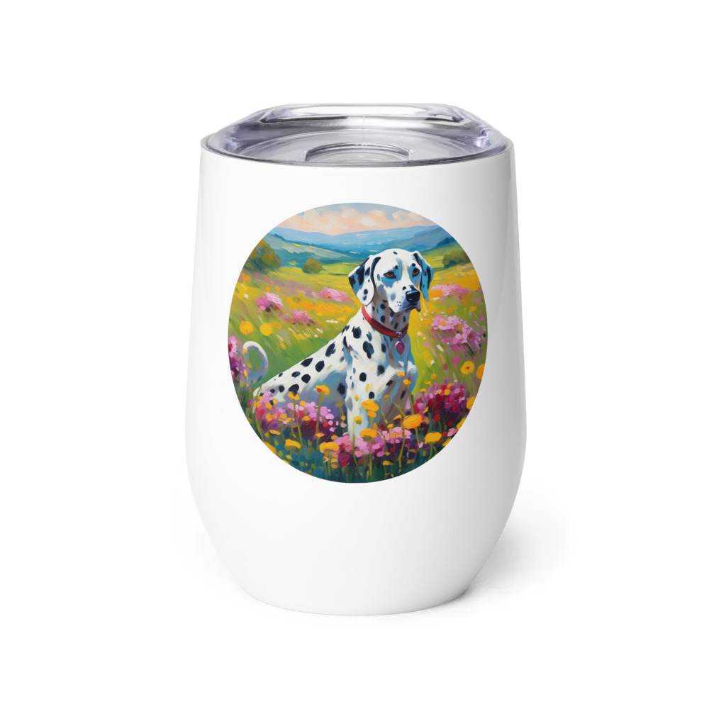 PugMug Custom Dalmatian Wine Tumbler