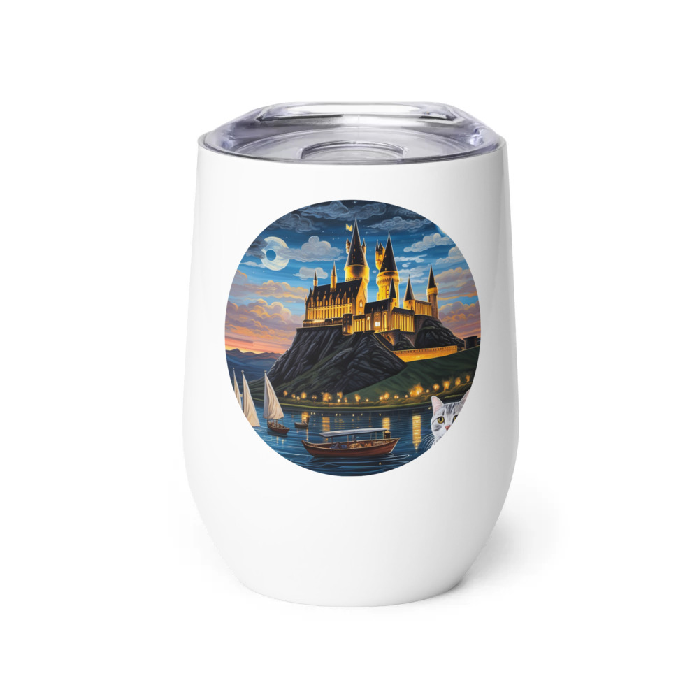 PugMug Custom Tabby Scottish Fold Cat Wine Tumbler