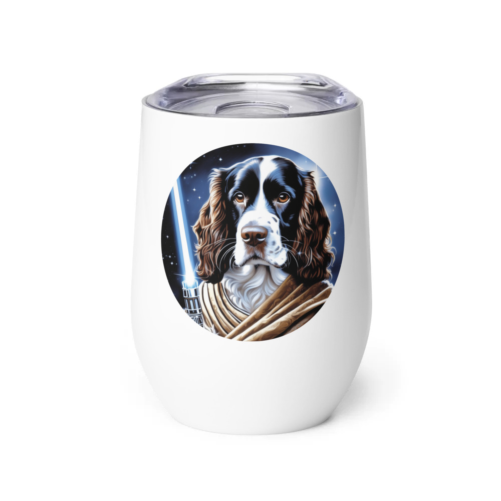 PugMug Custom English Springer Spaniel Wine Tumbler