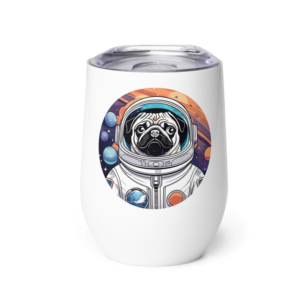 PugMug Custom Pug Wine Tumbler