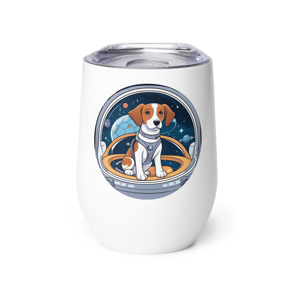 PugMug Custom Brittany Dog Wine Tumbler