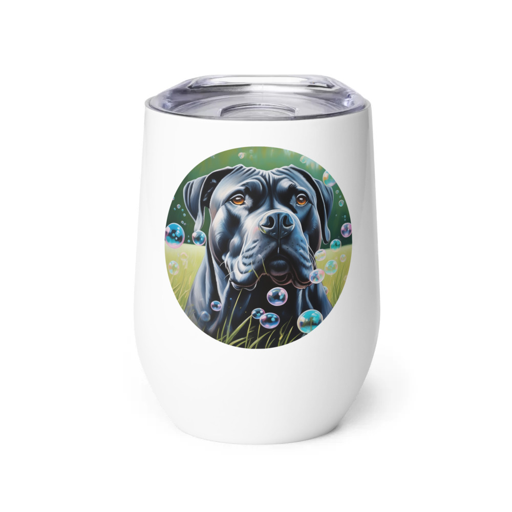 PugMug Custom Cane Corso Wine Tumbler
