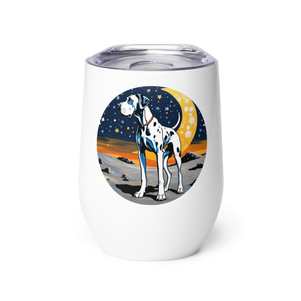 PugMug Custom Great Dane Wine Tumbler