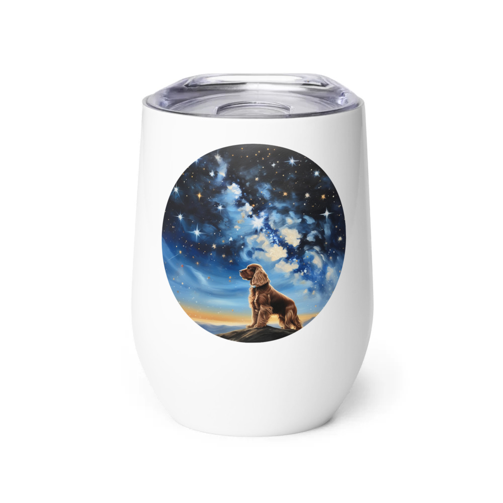 PugMug Custom Cocker Spaniel Wine Tumbler