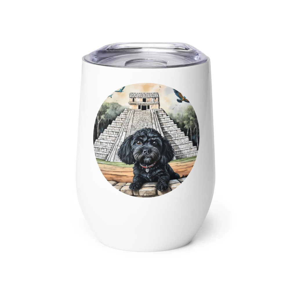 PugMug Custom Lily Wine Tumbler