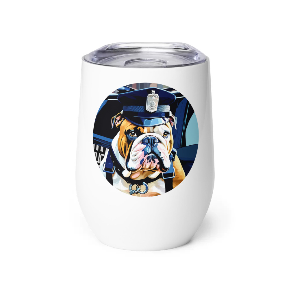PugMug Custom Bulldog Wine Tumbler