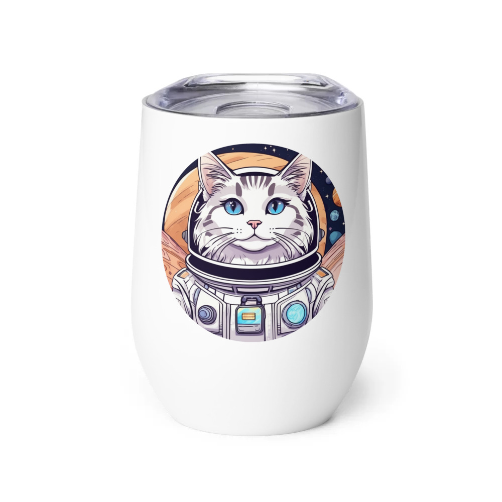 PugMug Custom Tabby Ragdoll Cat Wine Tumbler