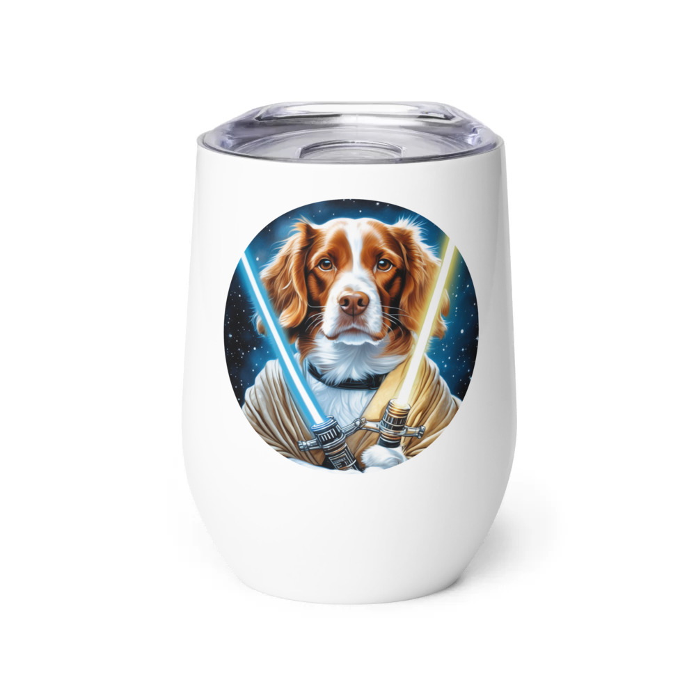 PugMug Custom Brittany Dog Wine Tumbler