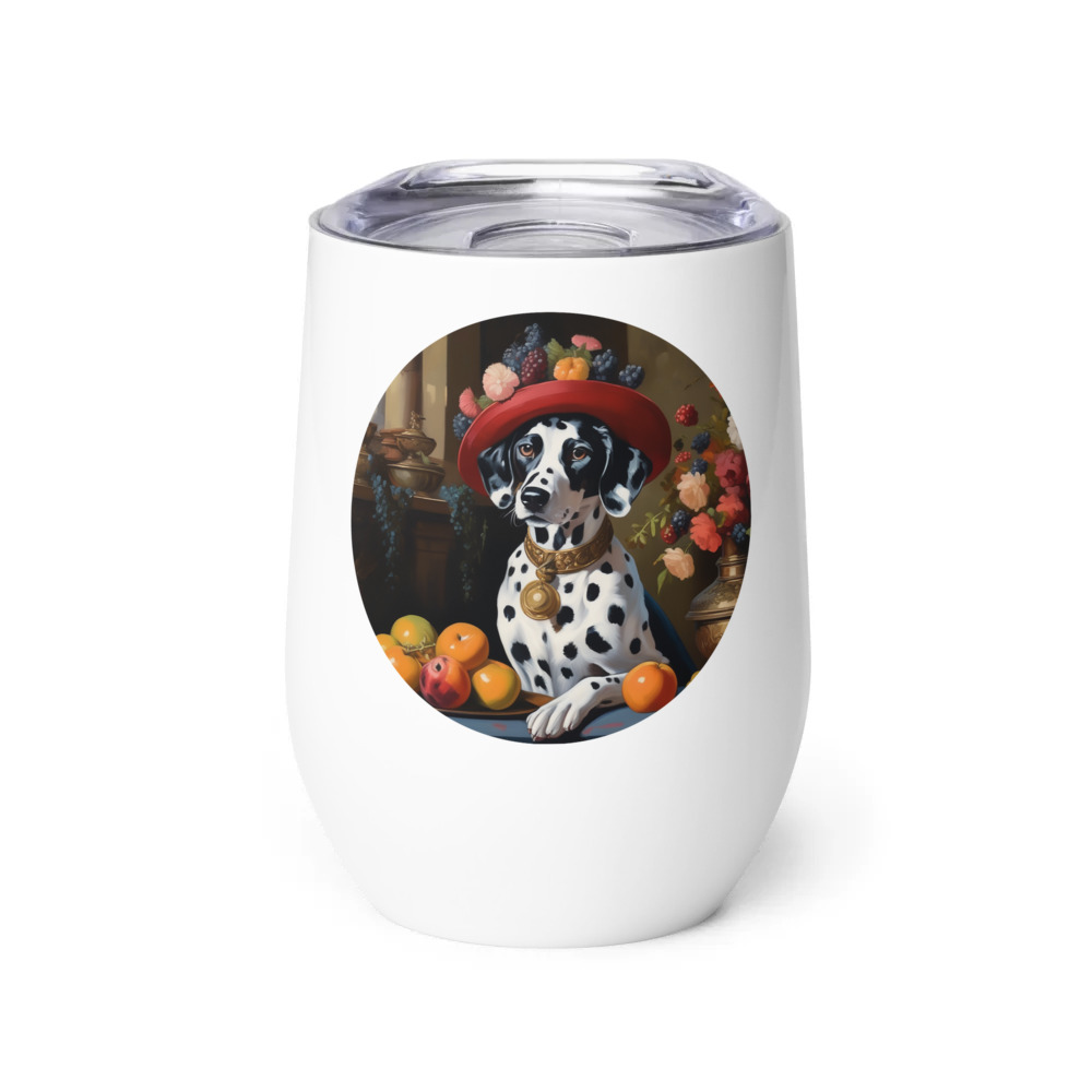 PugMug Custom Dalmatian Wine Tumbler
