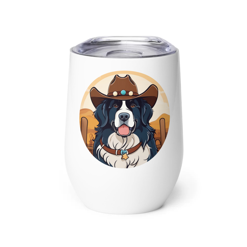PugMug Custom Newfoundland Wine Tumbler