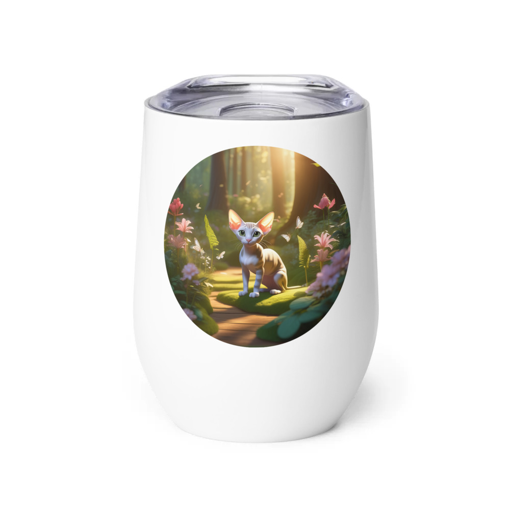 PugMug Custom Tabby Sphynx Cat Wine Tumbler