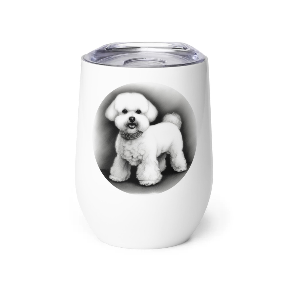 PugMug Custom Bichons Frise Wine Tumbler