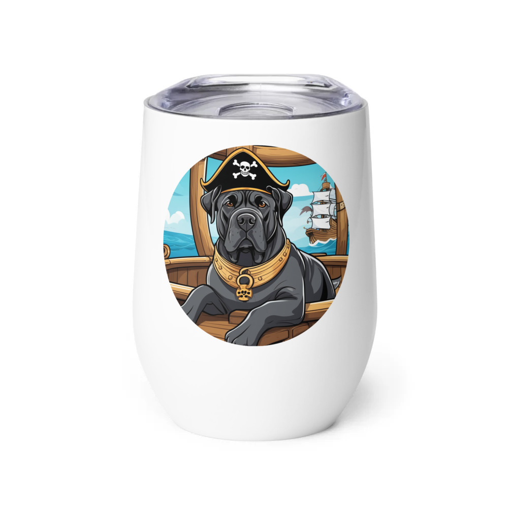 PugMug Custom Cane Corso Wine Tumbler