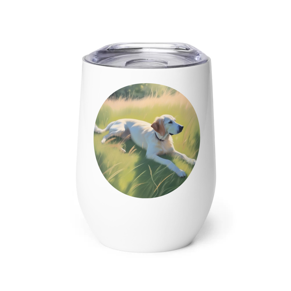 PugMug Custom Pointer Dog Wine Tumbler