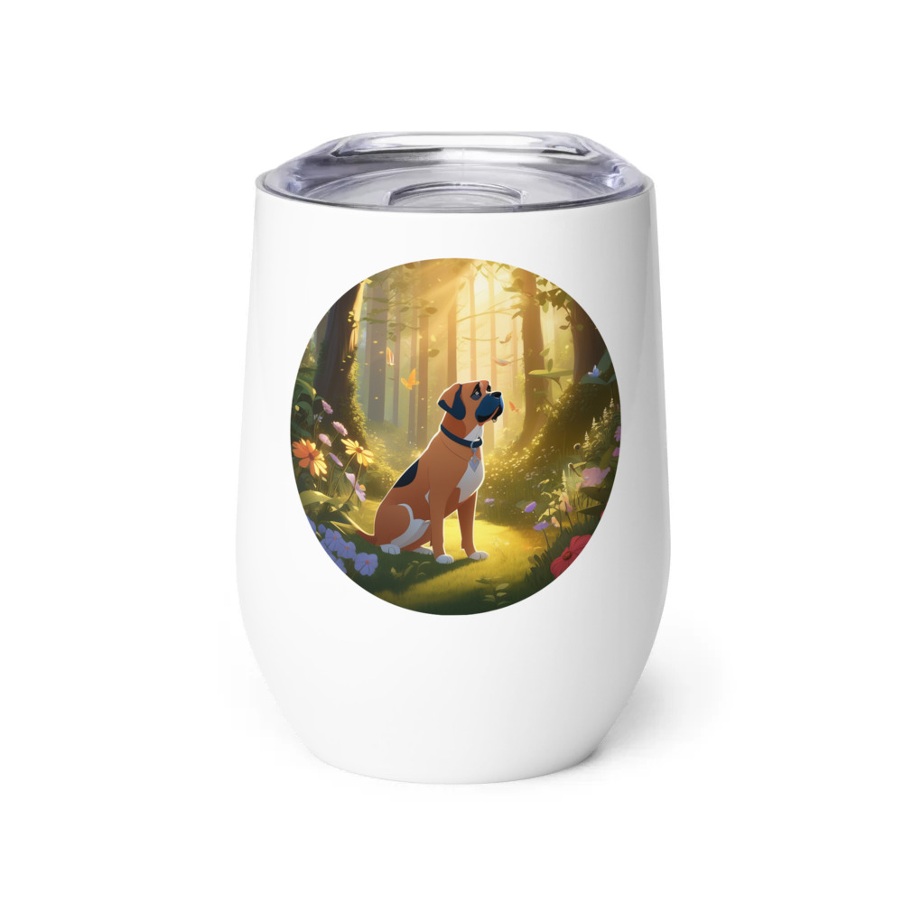 PugMug Custom Mastiff Wine Tumbler