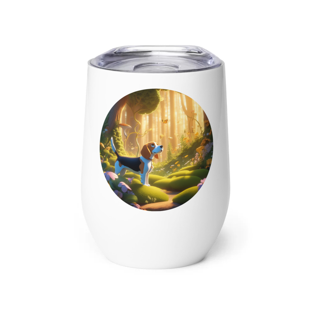 PugMug Custom Beagle Wine Tumbler