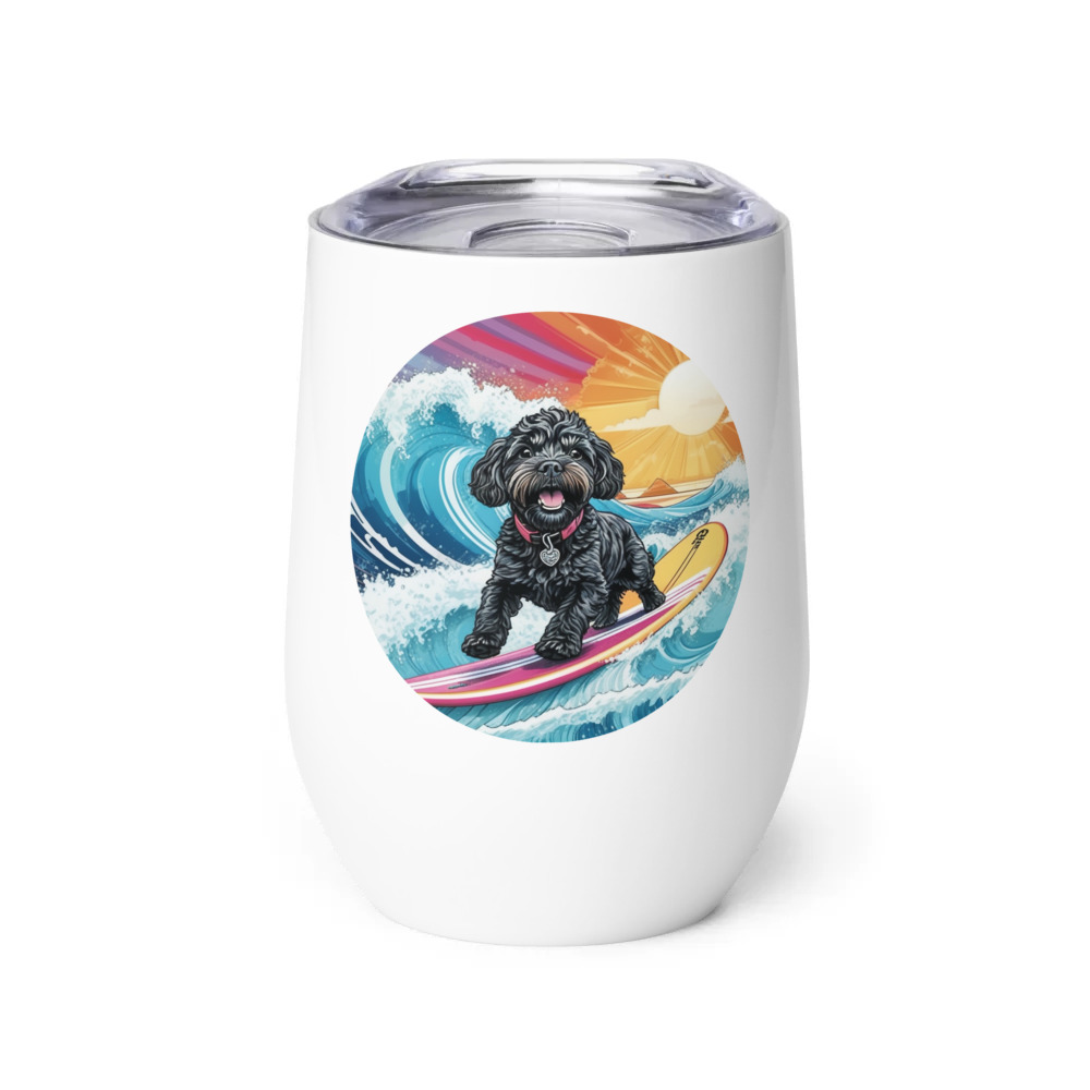 PugMug Custom Lily Wine Tumbler
