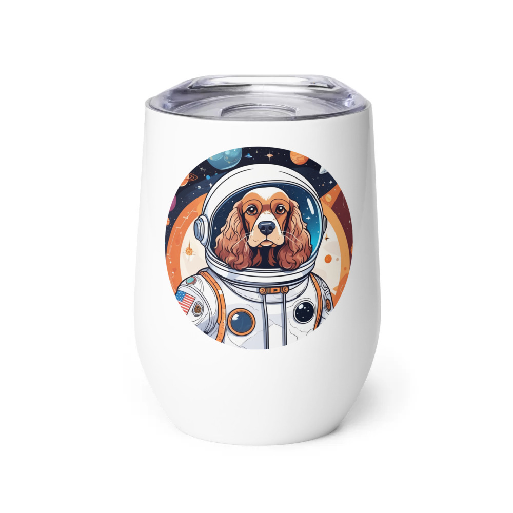PugMug Custom Cocker Spaniel Wine Tumbler