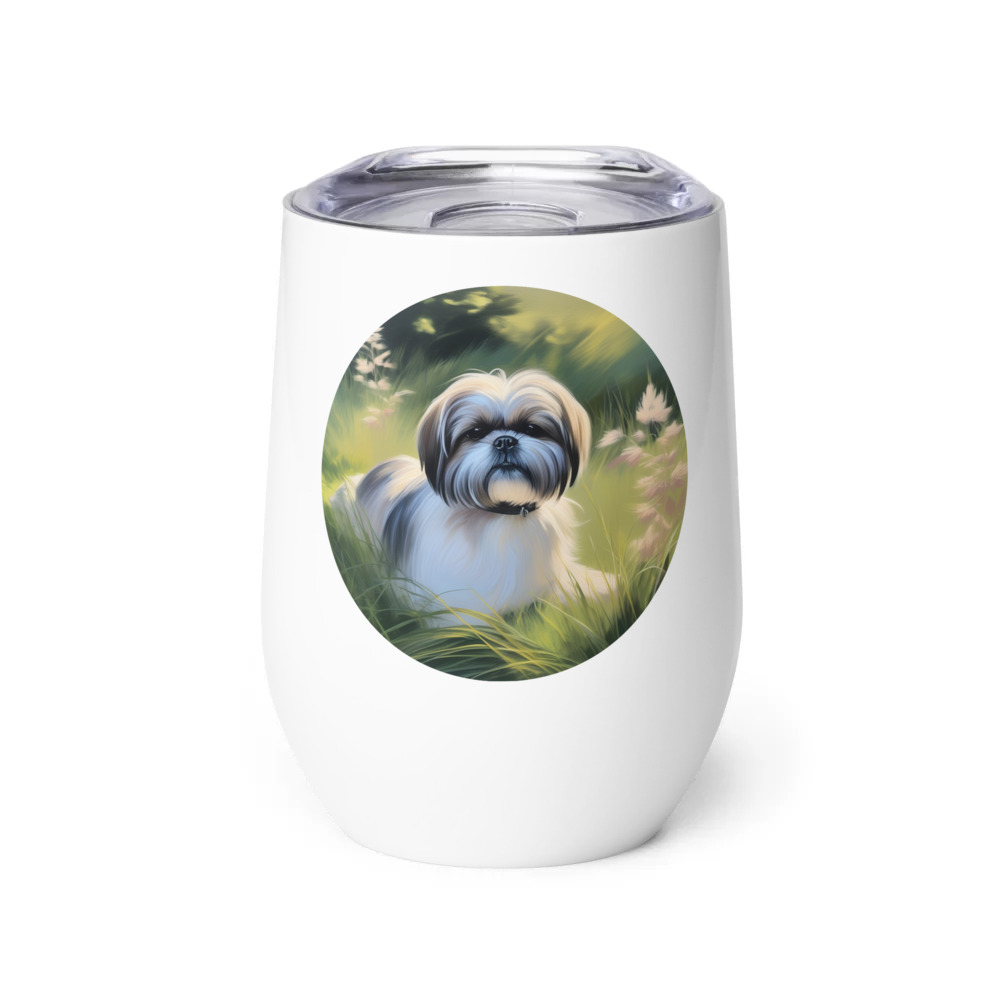 PugMug Custom Shih Tzu Wine Tumbler