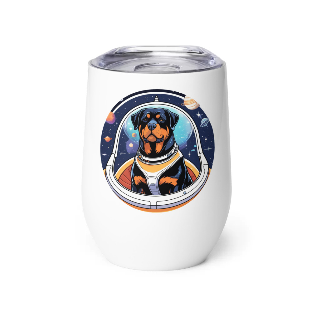 PugMug Custom Rottweiler Wine Tumbler