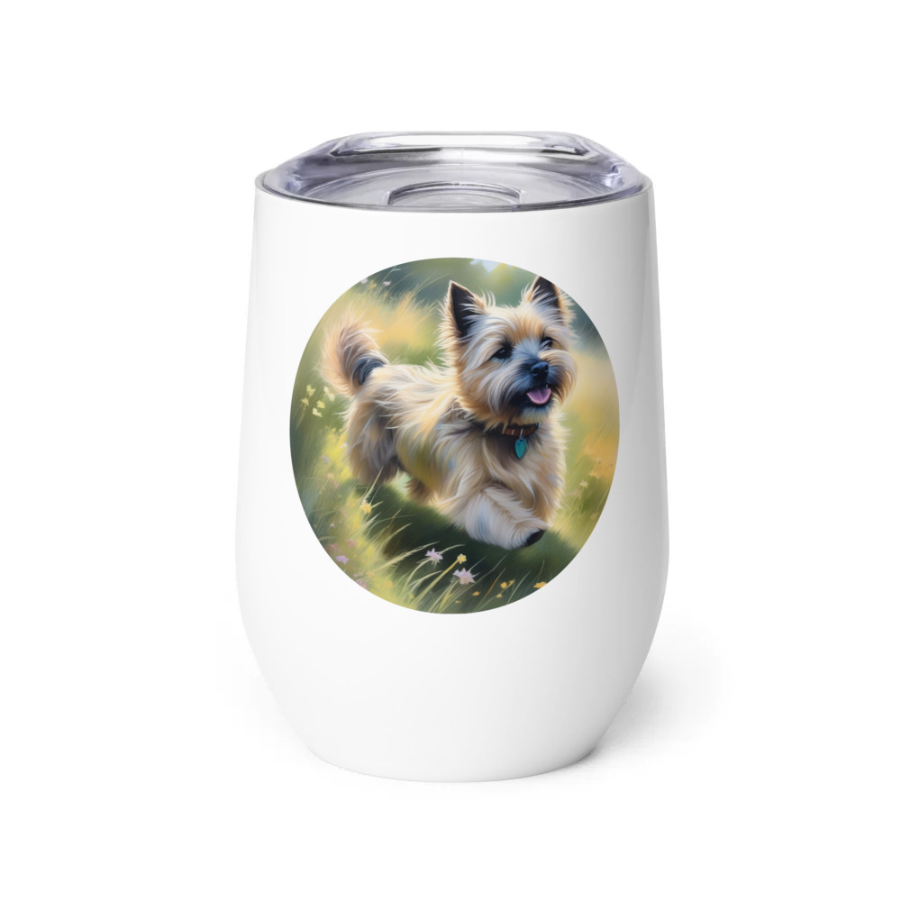 PugMug Custom Cairn Terrier Wine Tumbler