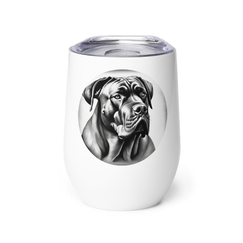 PugMug Custom Cane Corso Wine Tumbler