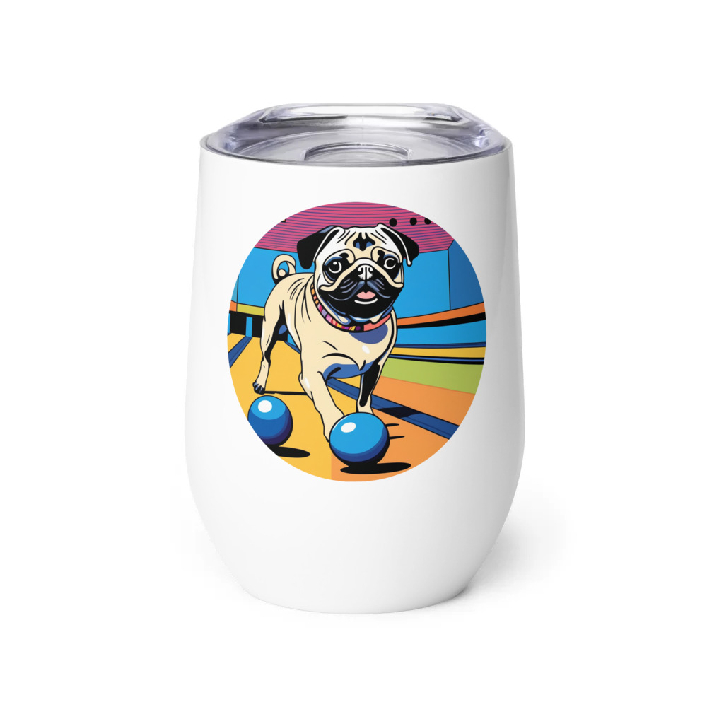 PugMug Custom Pug Wine Tumbler