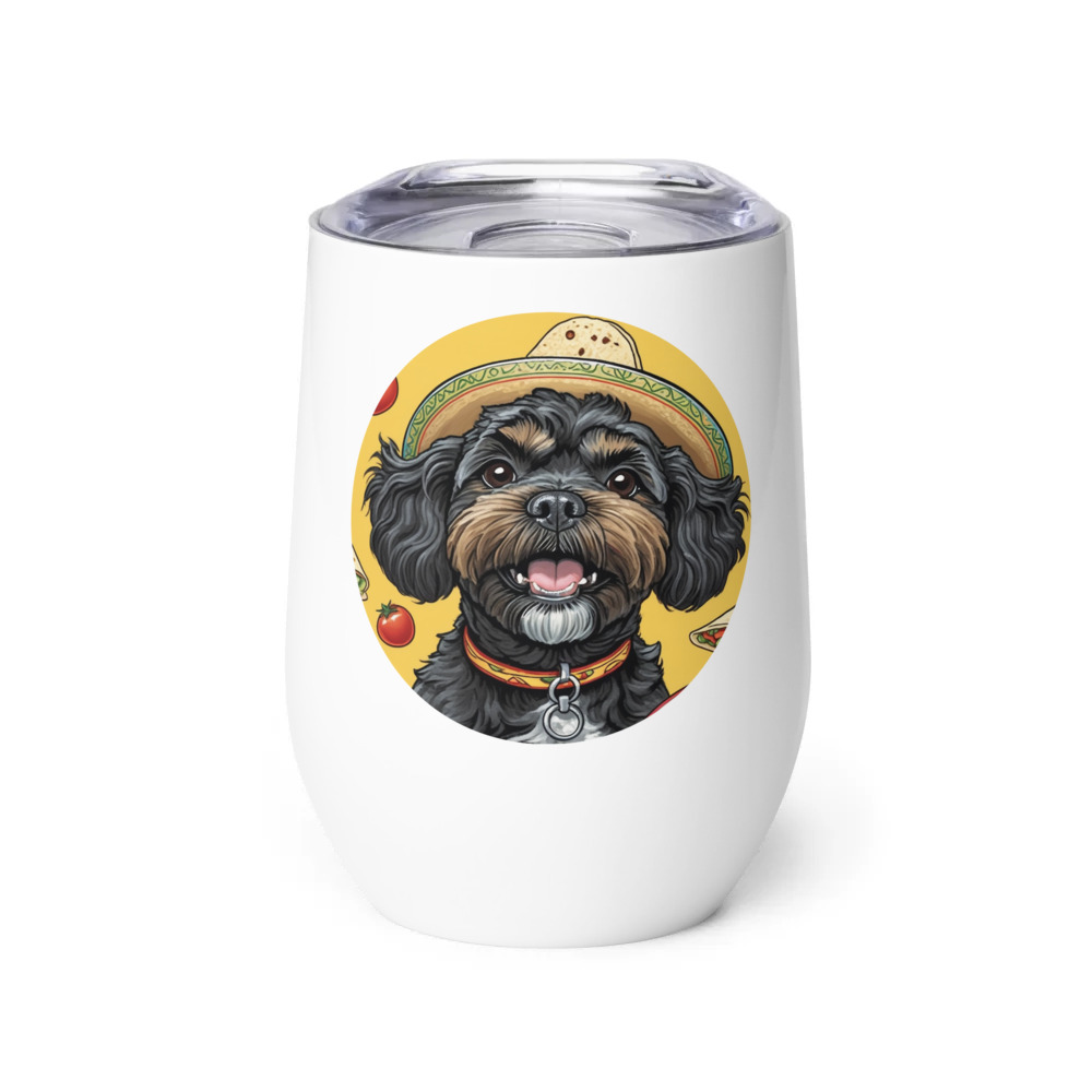 PugMug Custom Lily Wine Tumbler