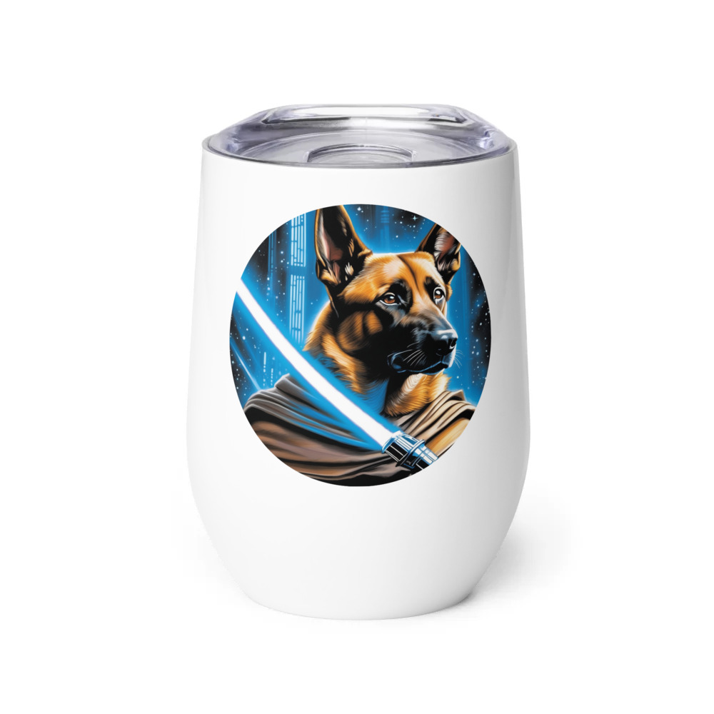 PugMug Custom Belgian Malinois Wine Tumbler