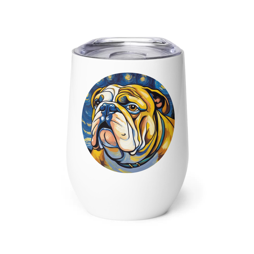 PugMug Custom Bulldog Wine Tumbler