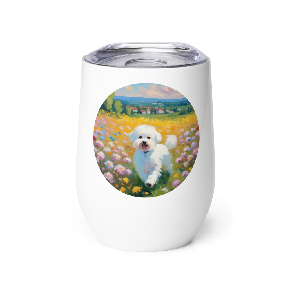 PugMug Custom Bichons Frise Wine Tumbler