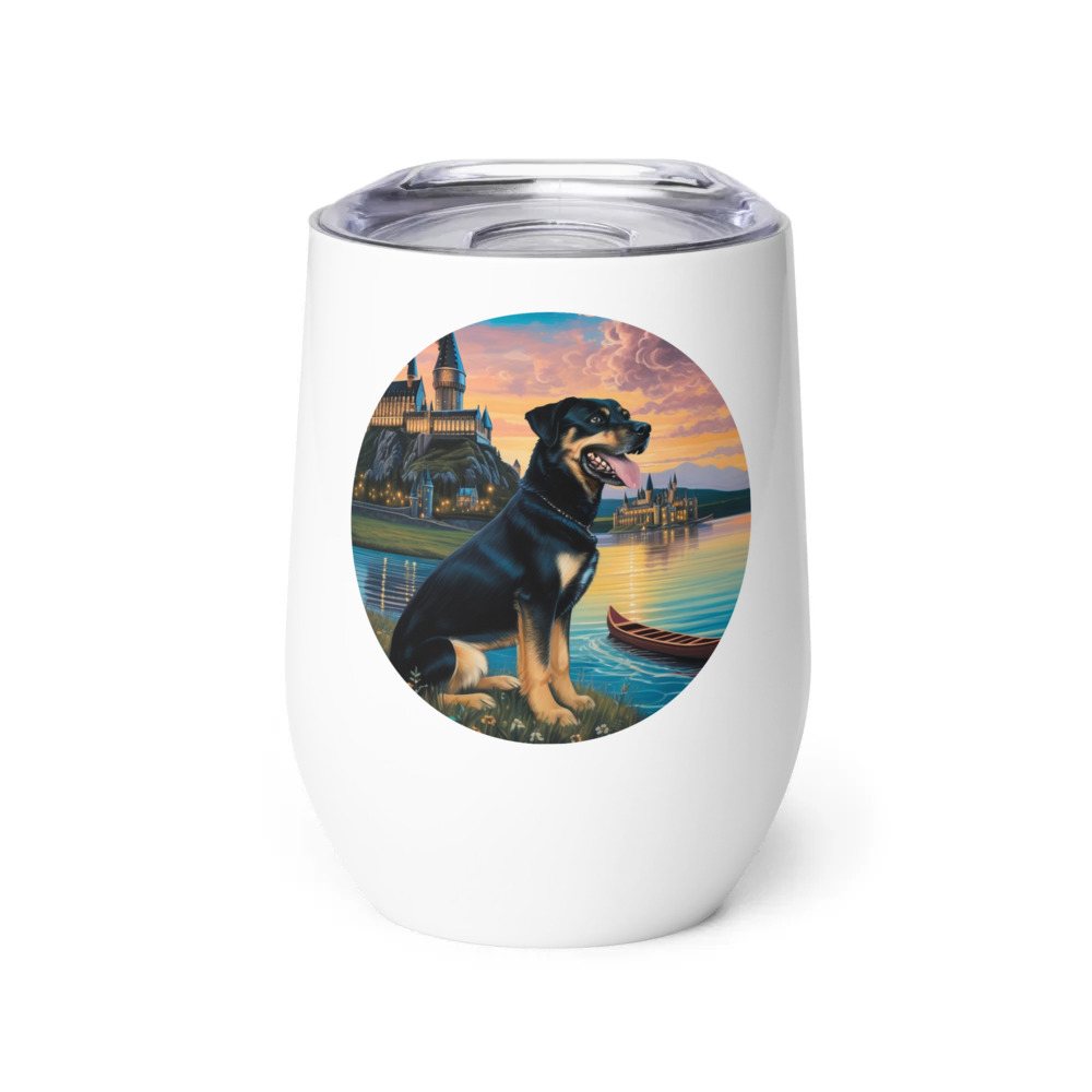 PugMug Custom Blue Wine Tumbler
