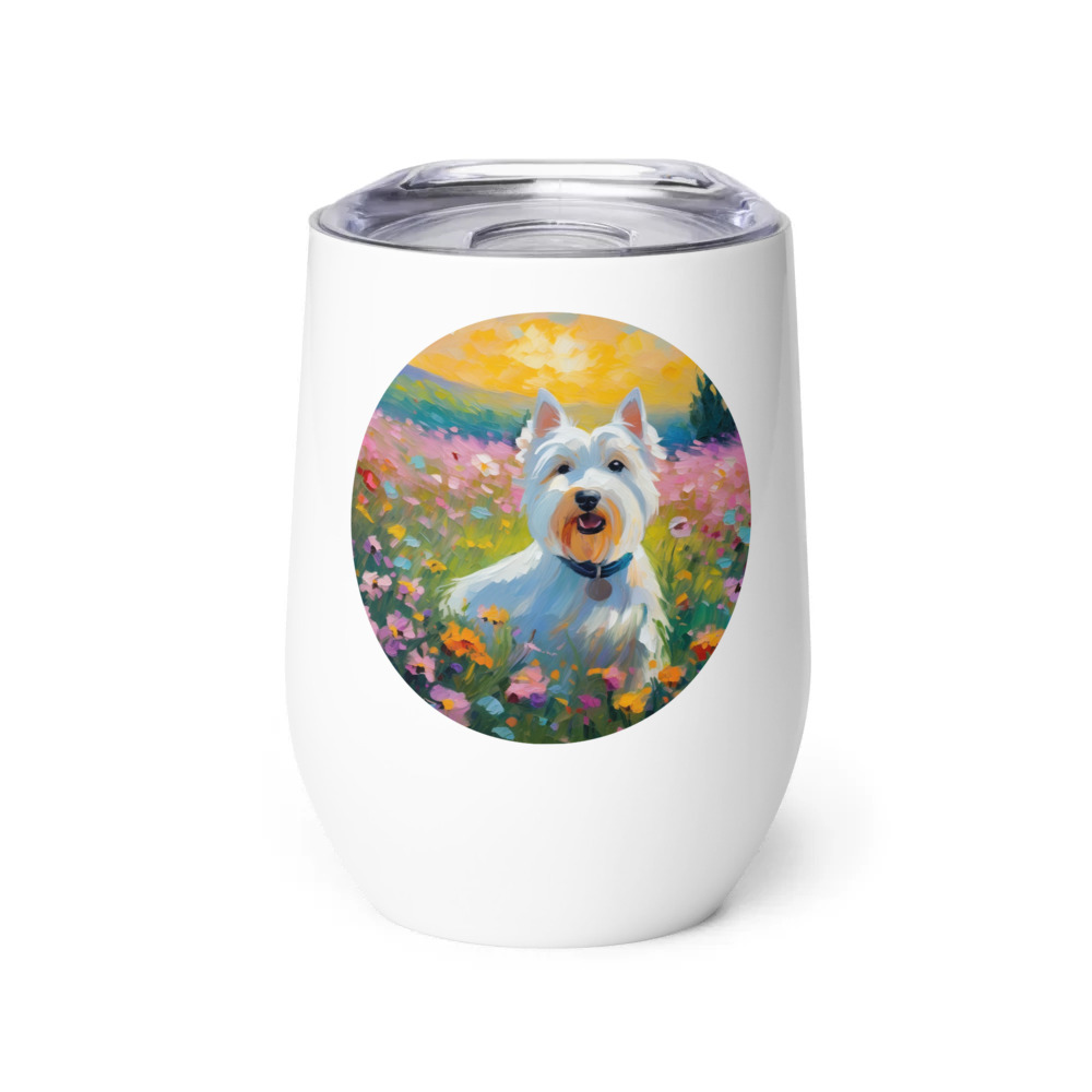 PugMug Custom West Highland White Terrier Wine Tumbler