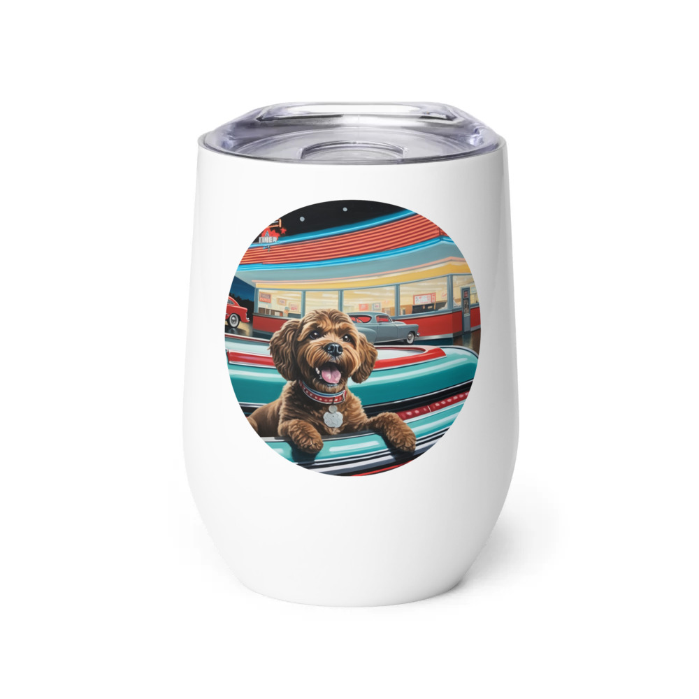 PugMug Custom Lily Wine Tumbler