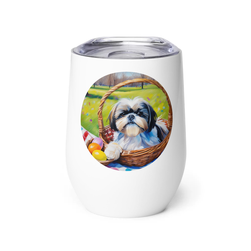 PugMug Custom Shih Tzu Wine Tumbler