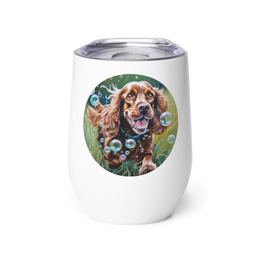 PugMug Custom Cocker Spaniel Wine Tumbler
