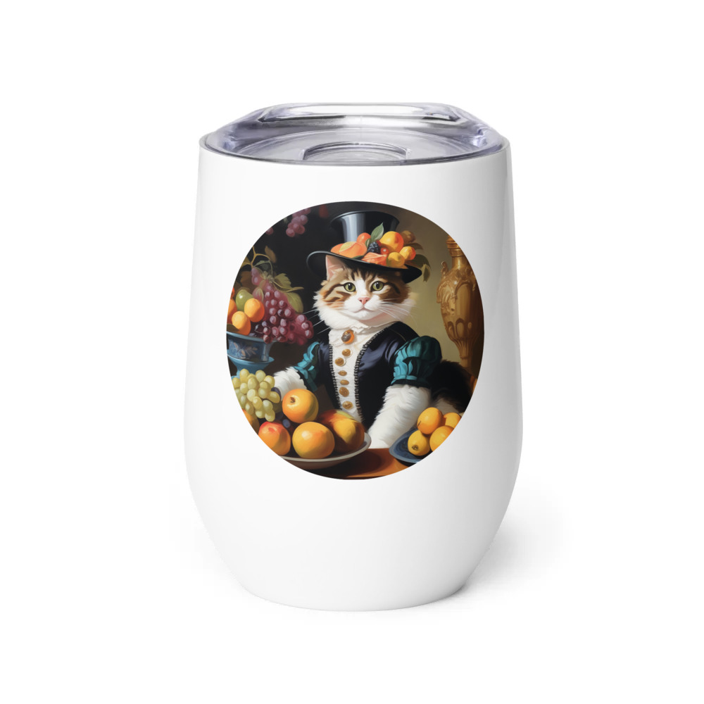 PugMug Custom Tabby Companion Cat Wine Tumbler