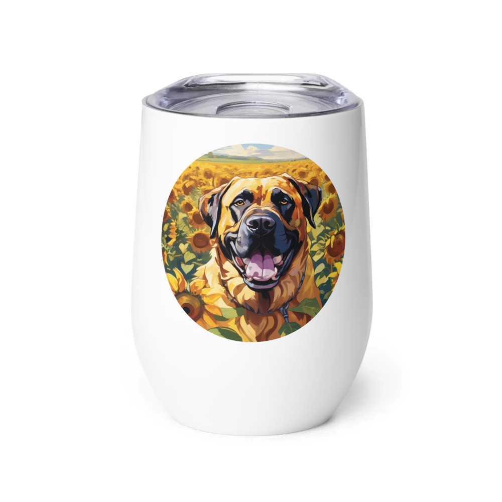 PugMug Custom Mastiff Wine Tumbler