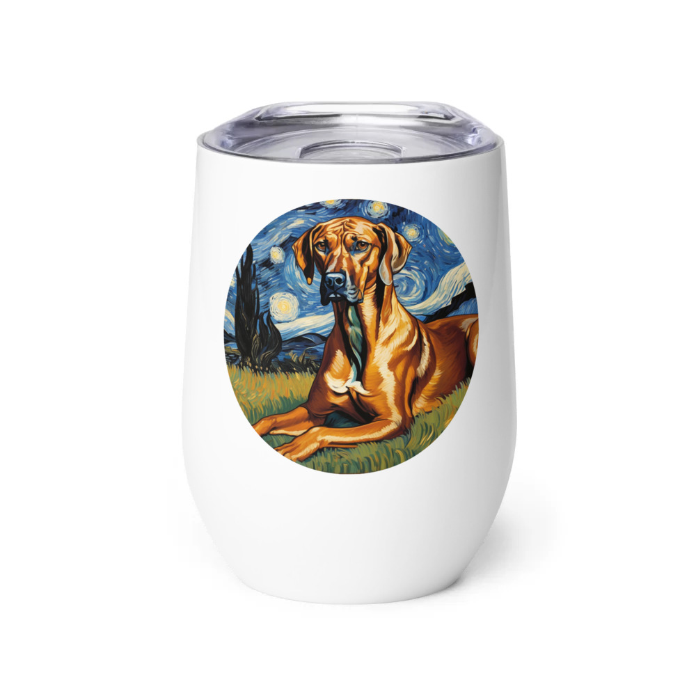PugMug Custom Rhodesian Ridgeback Wine Tumbler