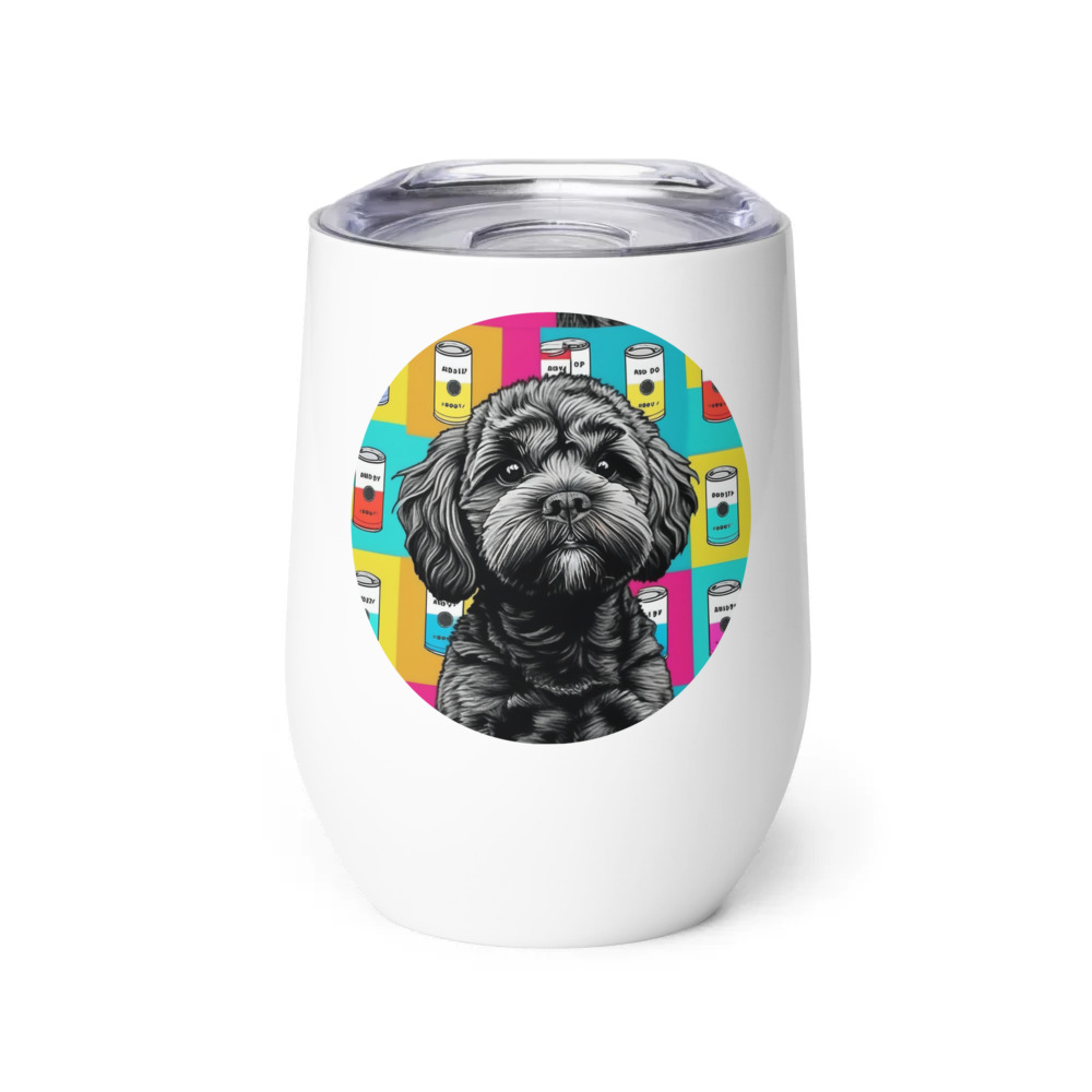 PugMug Custom Lily Wine Tumbler