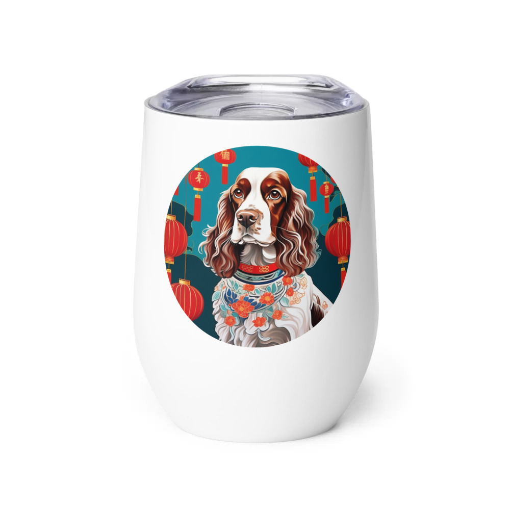 PugMug Custom English Cocker Spaniel Wine Tumbler