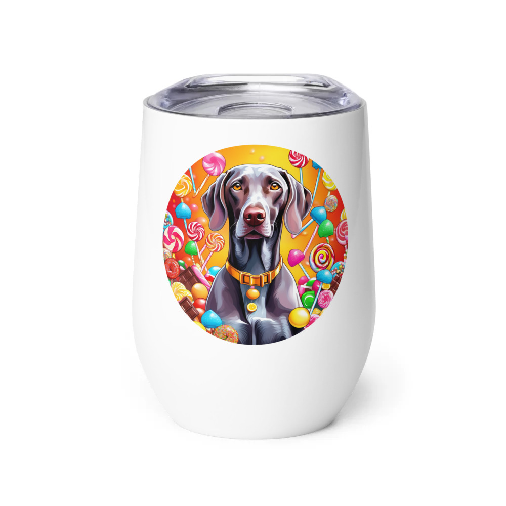 PugMug Custom Weimaraner Wine Tumbler
