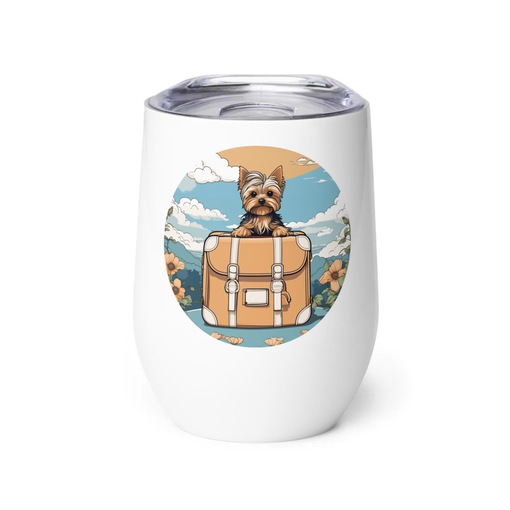 PugMug Custom Yorkshire Terrier Wine Tumbler