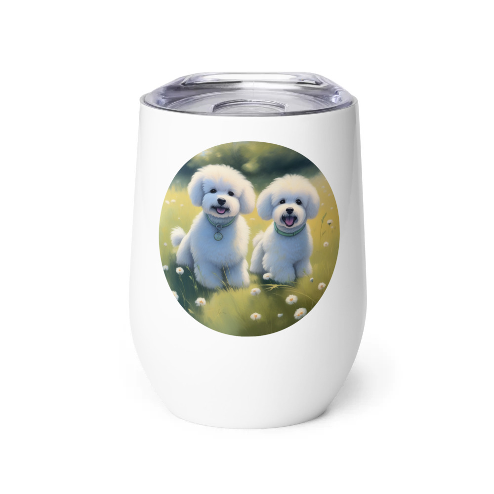 PugMug Custom Bichons Frise Wine Tumbler