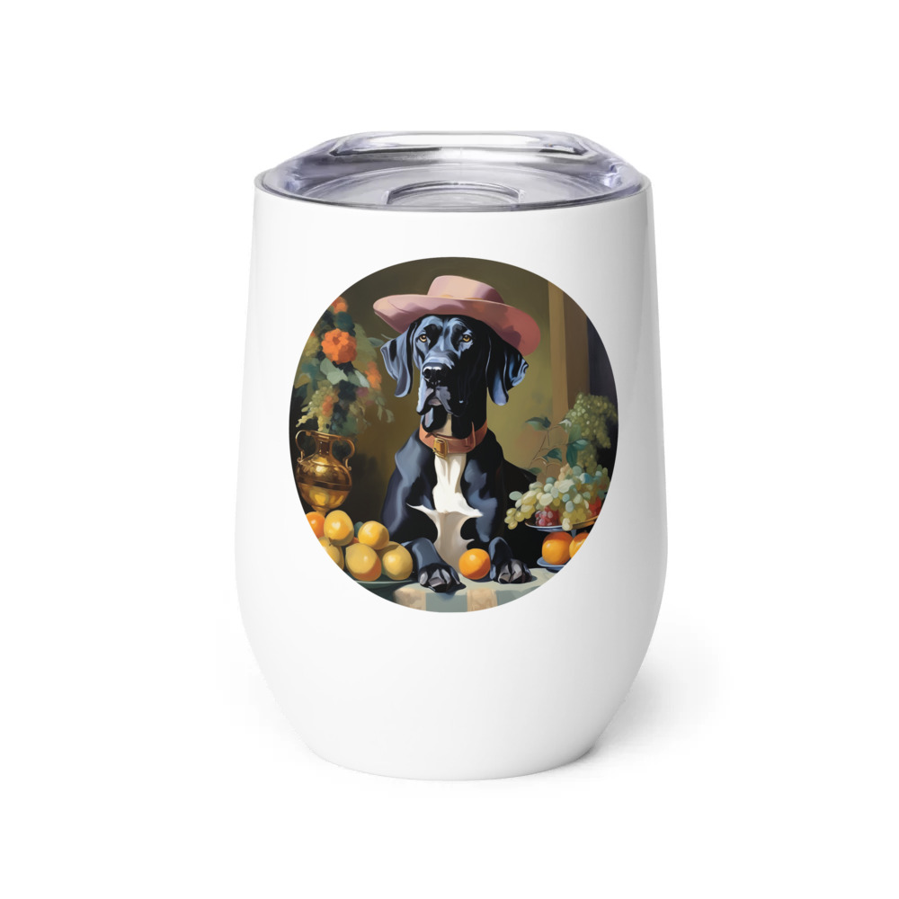 PugMug Custom Great Dane Wine Tumbler
