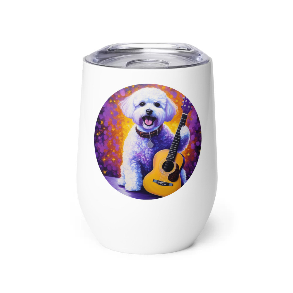 PugMug Custom Bichons Frise Wine Tumbler